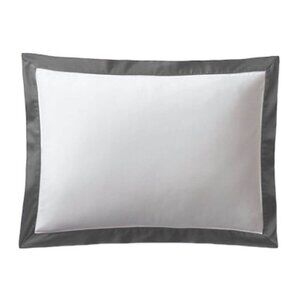 Ralph Lauren Organic Sateen Border King Sham Graphite